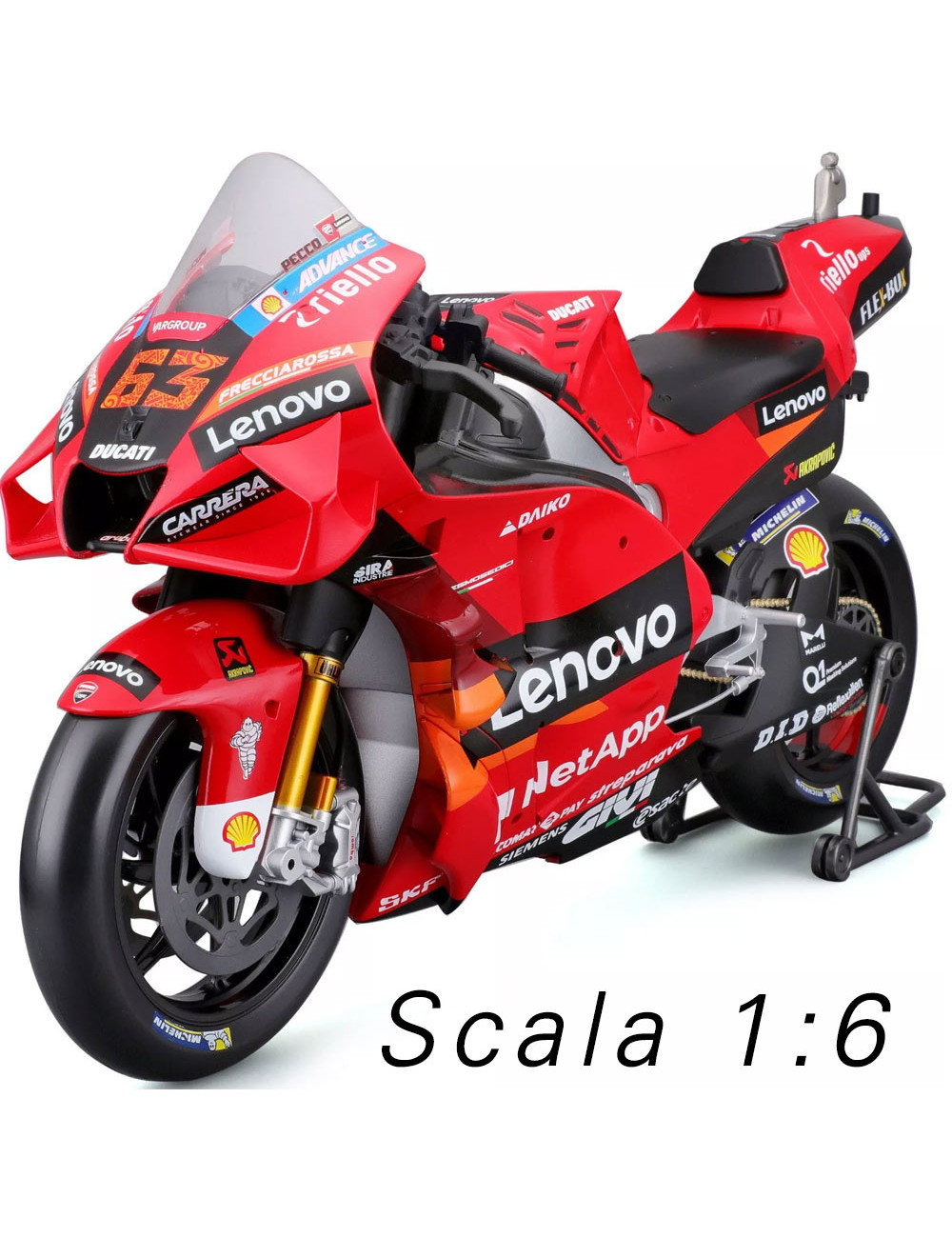 Ducati MOTOGP Francesco Bagnaia 63 model 1:6 scale