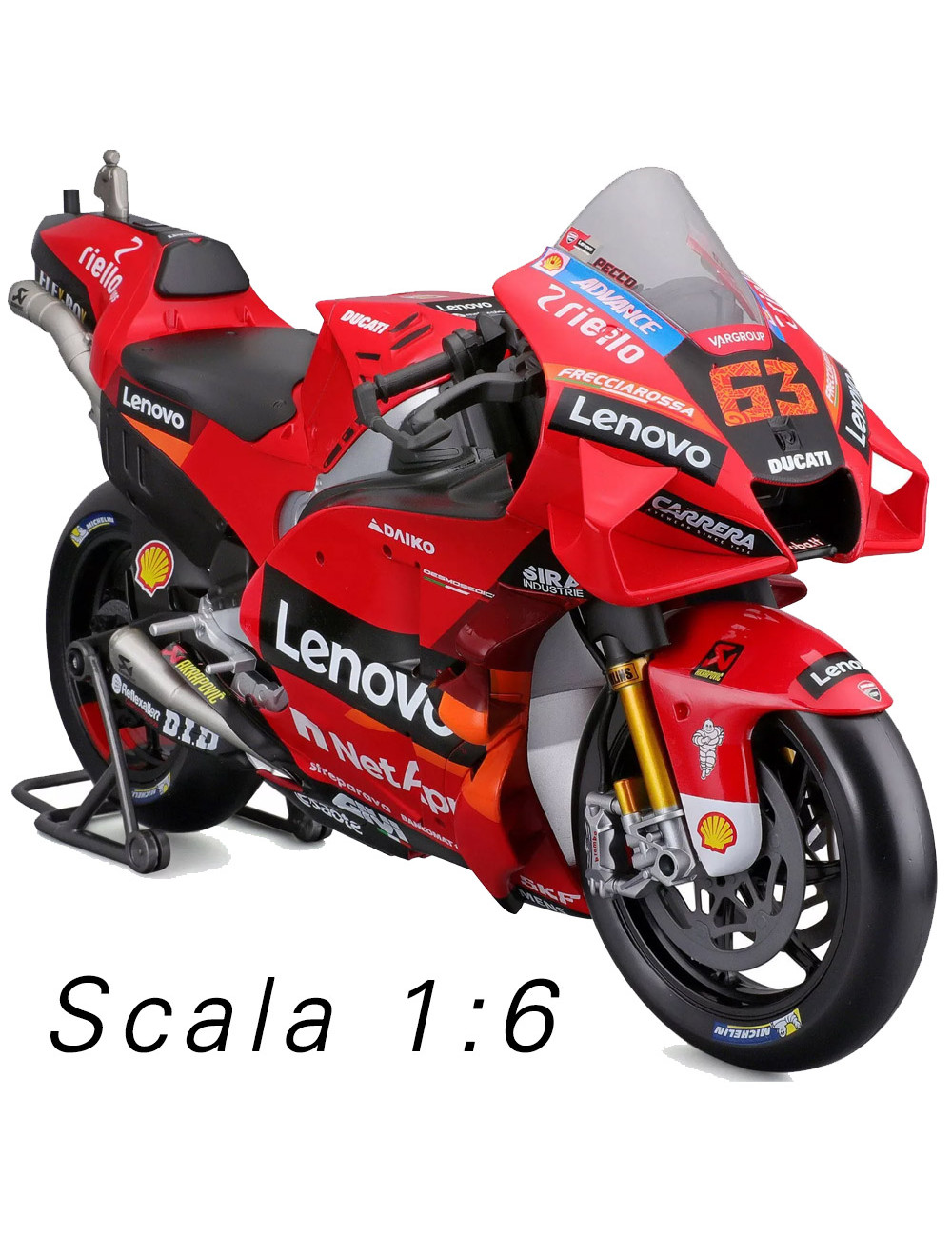 Ducati MOTOGP Francesco Bagnaia 63 model 1:6 scale
